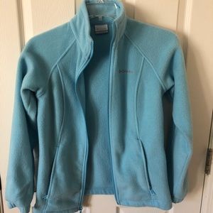 Light Blue Columbia Full Zip Fleece Jacket